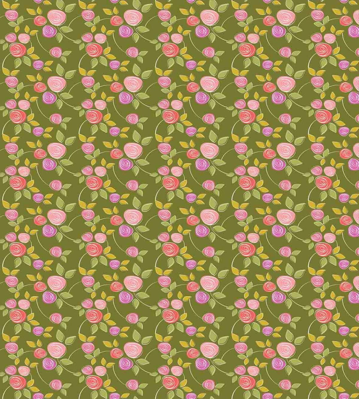 Spiral Buds Simplistic Sketch — Pattern