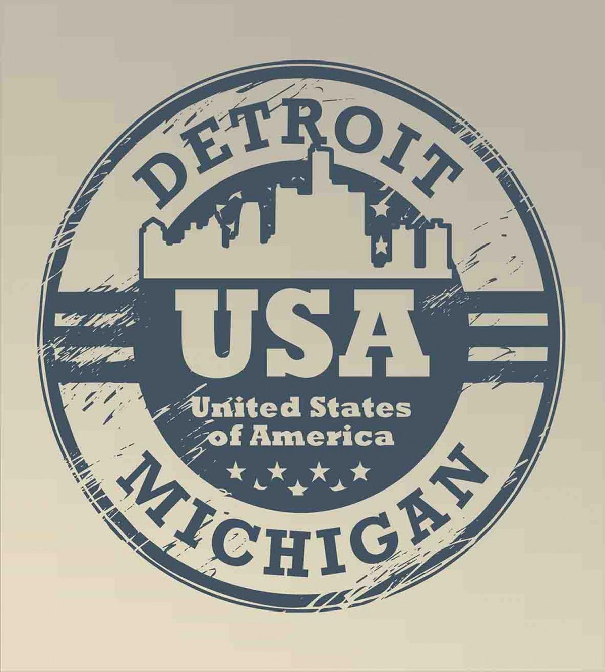 Detroit Michigan Stamp — Pattern