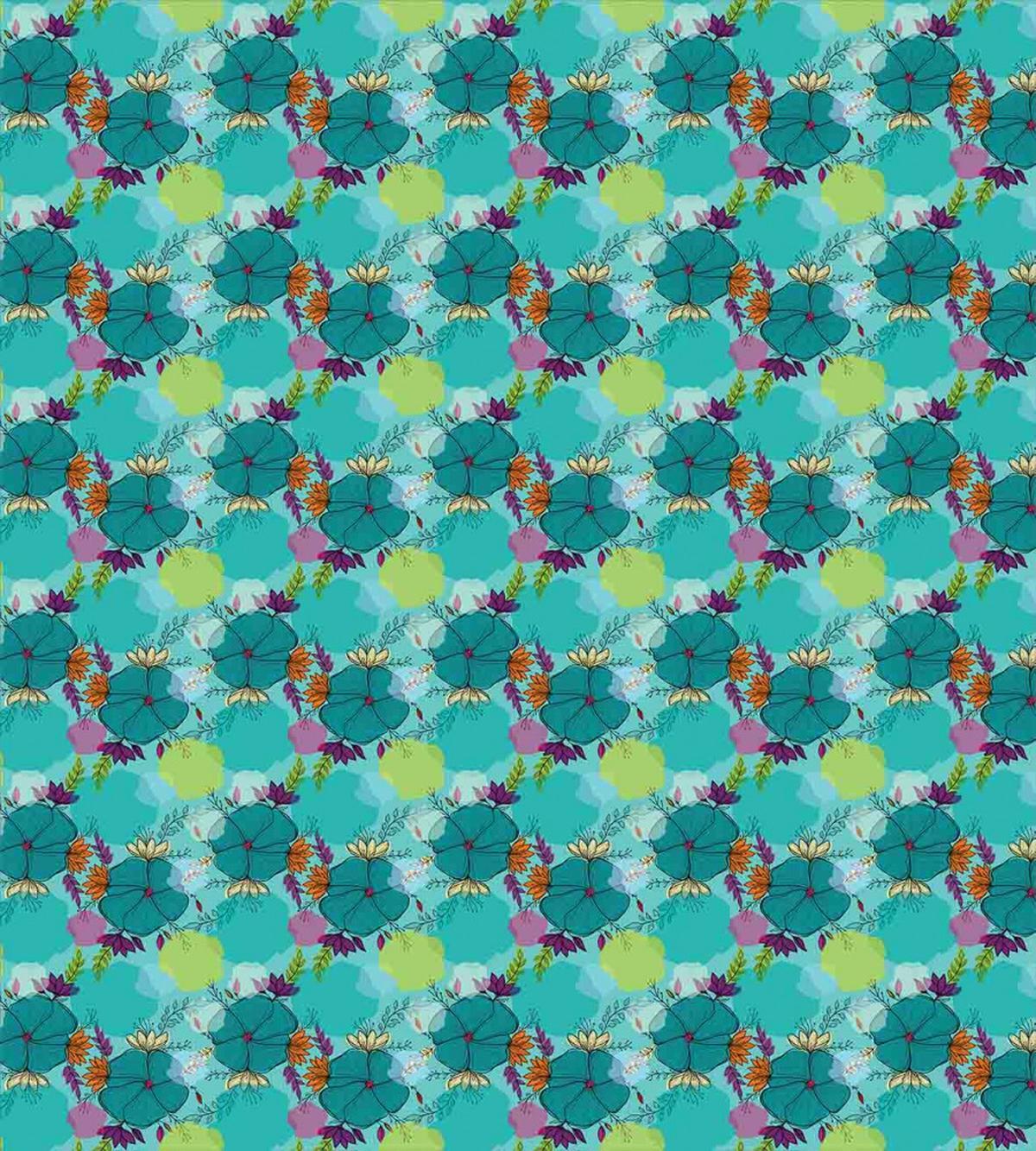 Pastel Floral Sketch Art — Pattern