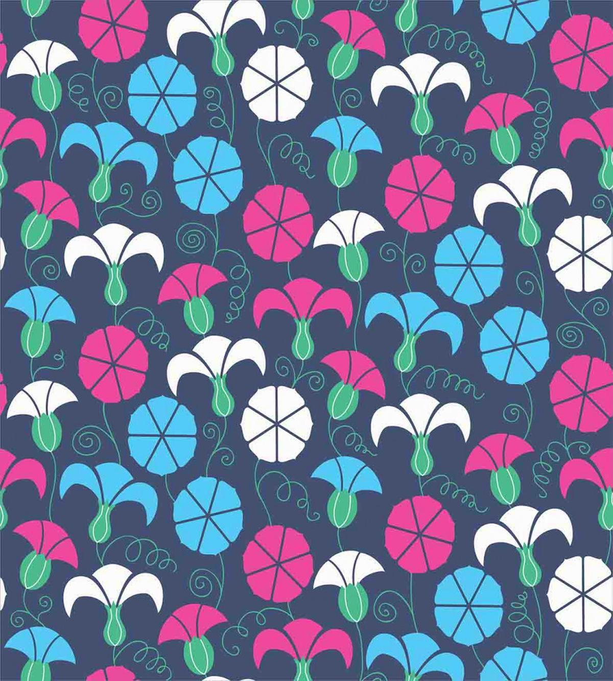 Colorful Bindweed Motif — Pattern