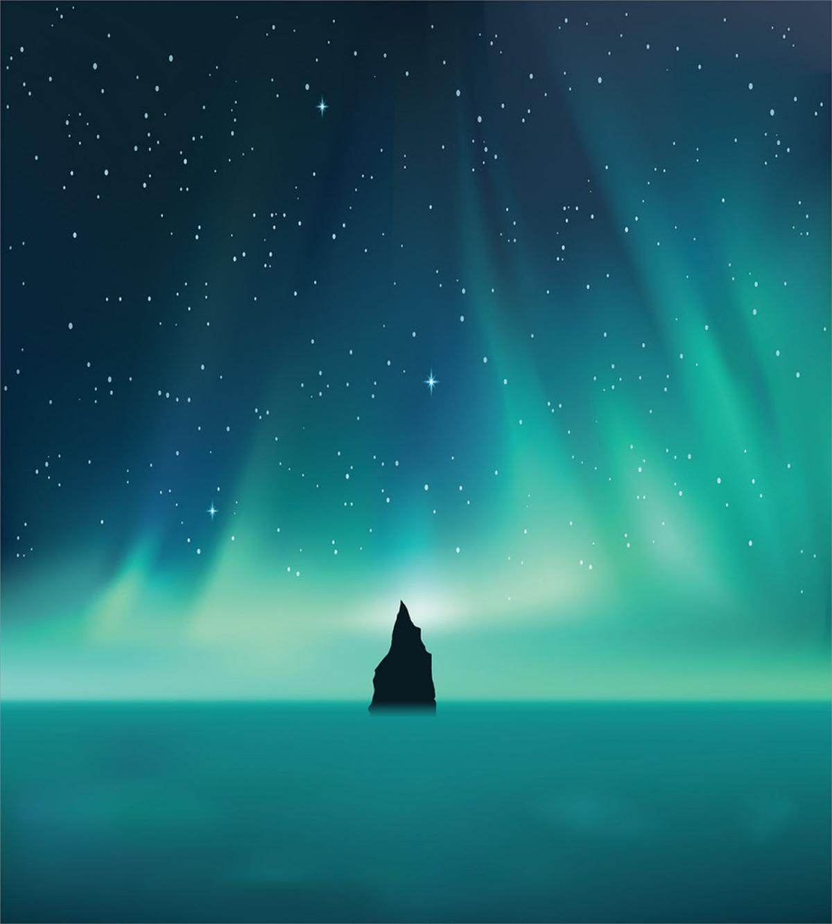 Aurora Borealis Single Rock — Pattern