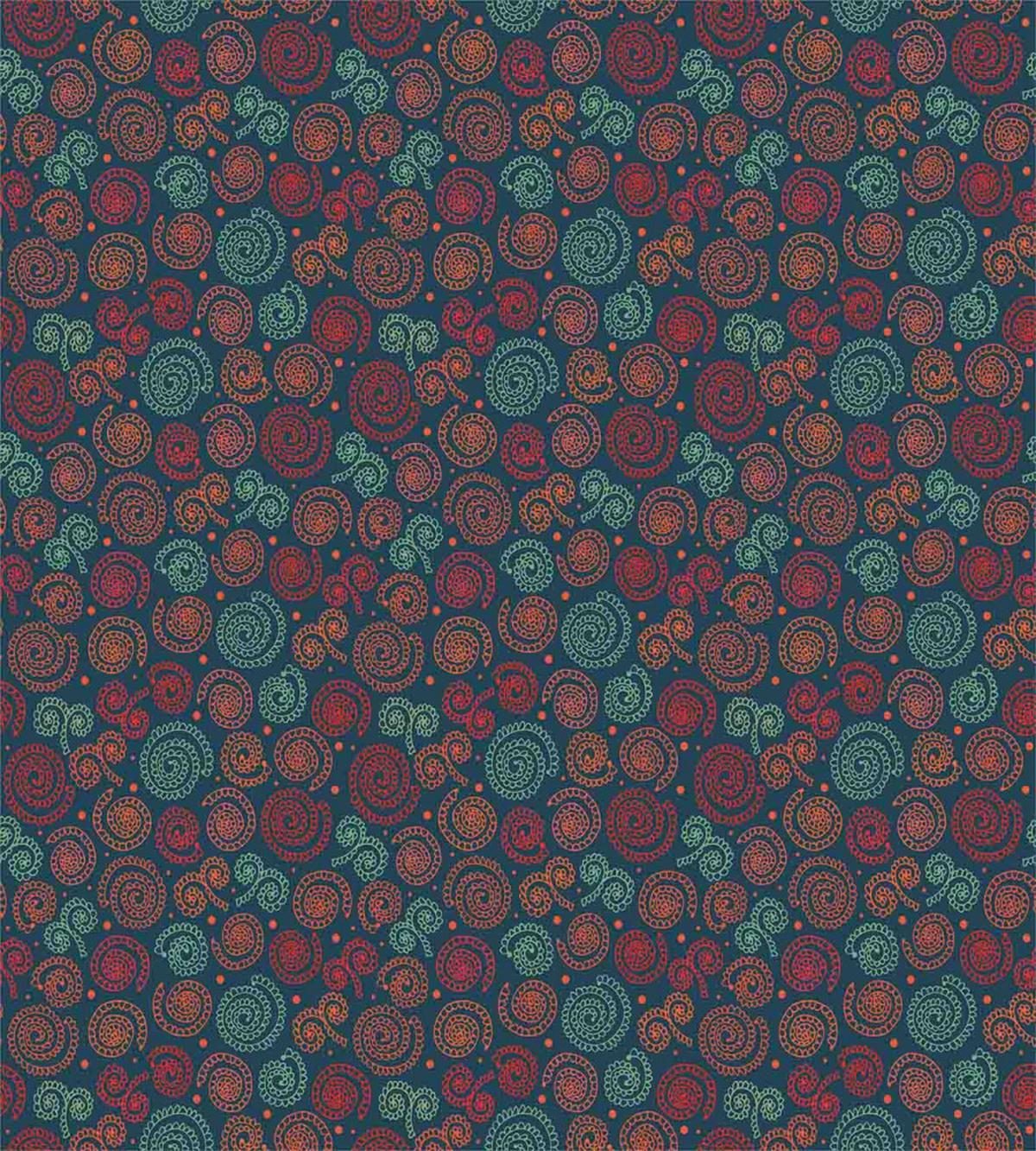 Abstract Floral Spiral — Pattern