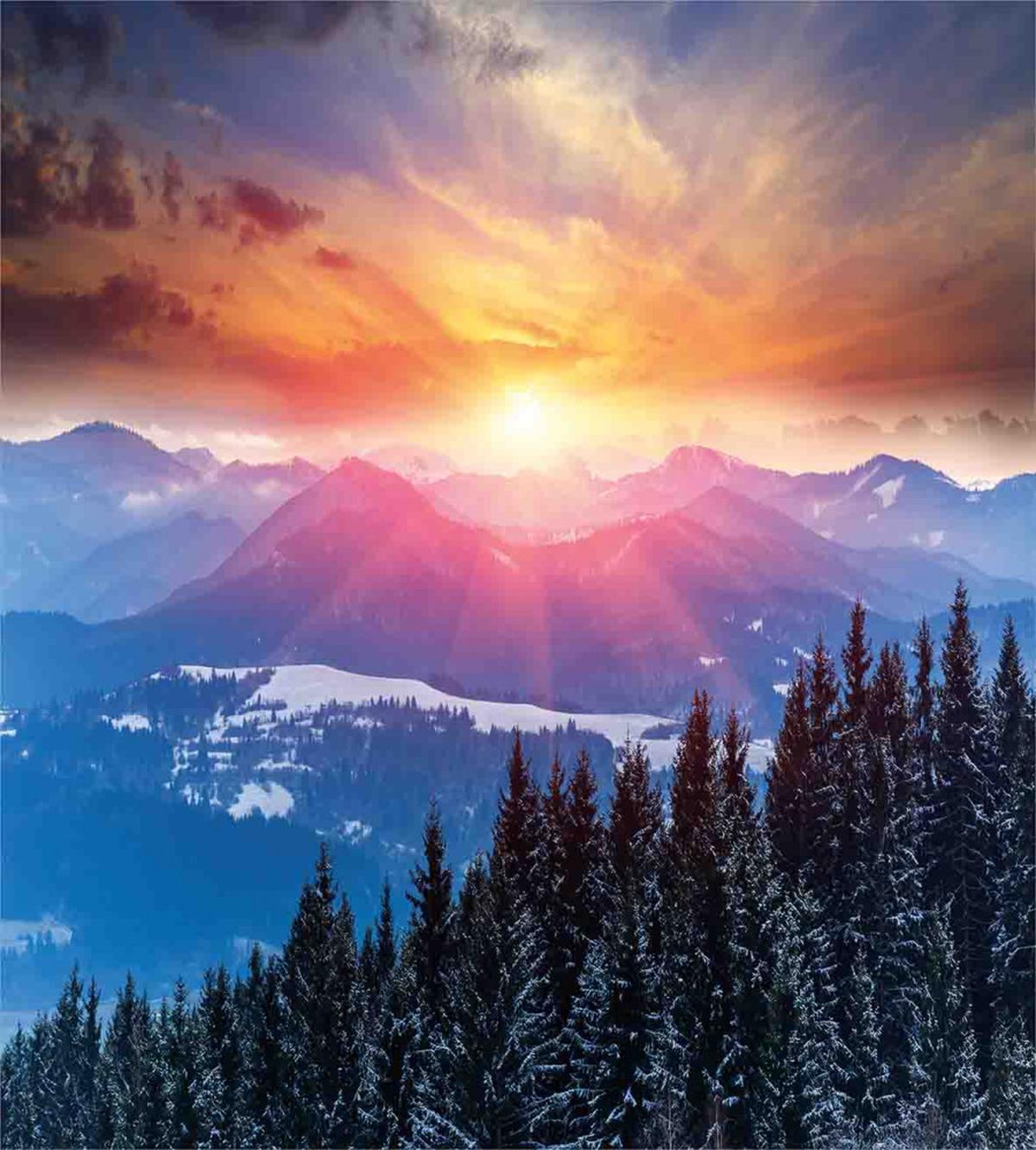 Sunset in Mountains — Pattern