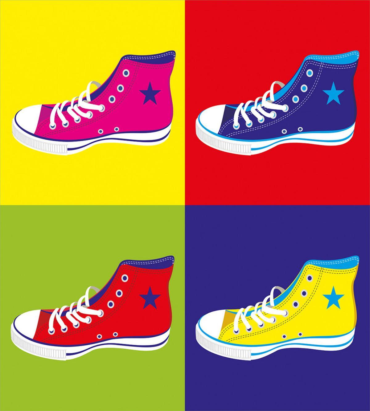 Retro Sport Shoes — Pattern