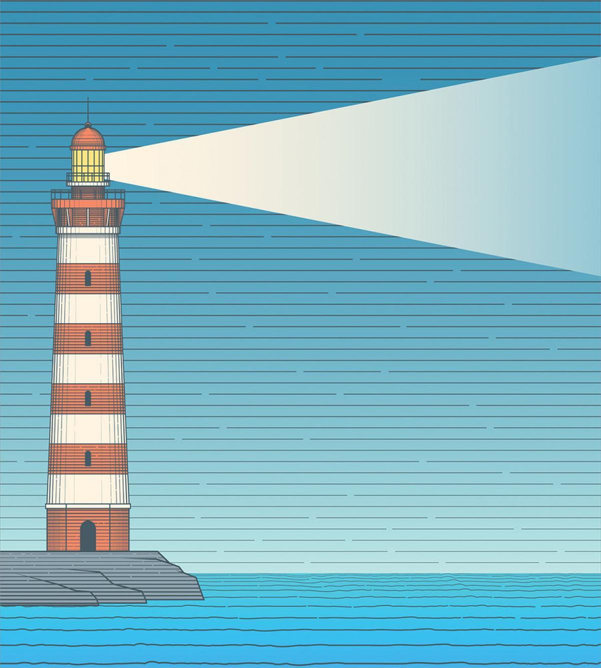Lighthouse on Sea — Pattern