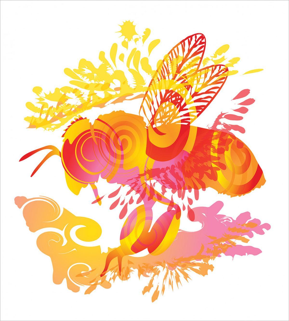 Honey Collecting Bee — Pattern