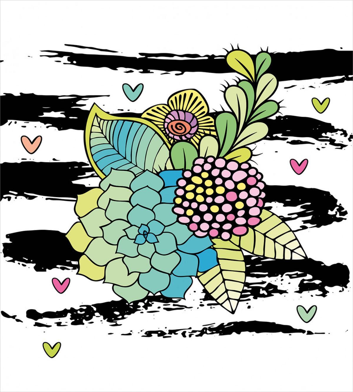 Hipster Flower Bouquet — Pattern