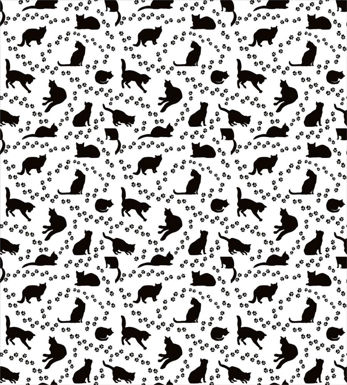 Kittens Footprints Paws — Pattern
