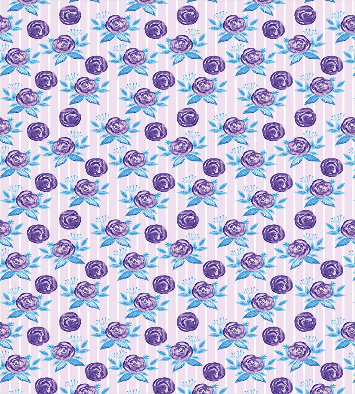 Abstract Roses on Stripes — Pattern