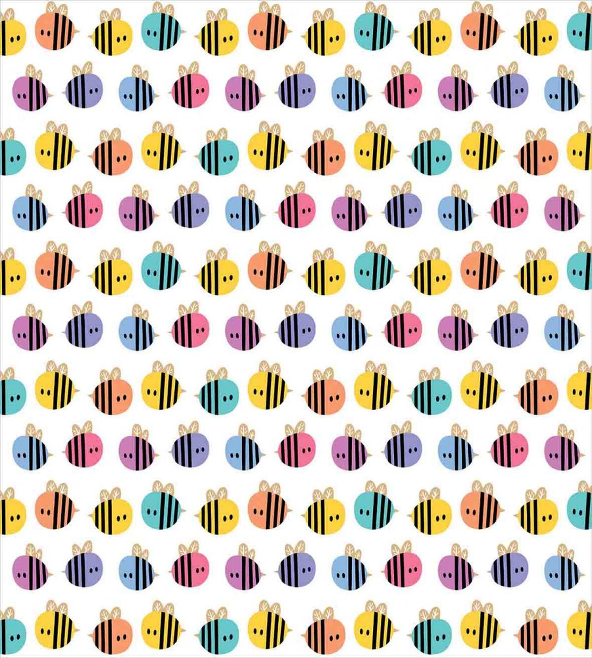 Colorful Flying Bee Sketch — Pattern