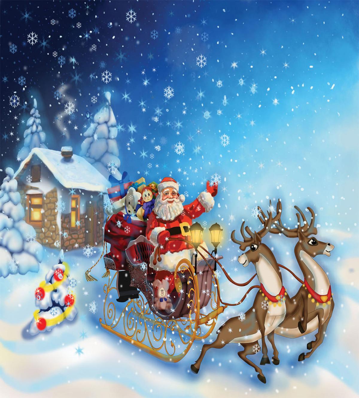 Santa in Sleigh Toys — Pattern