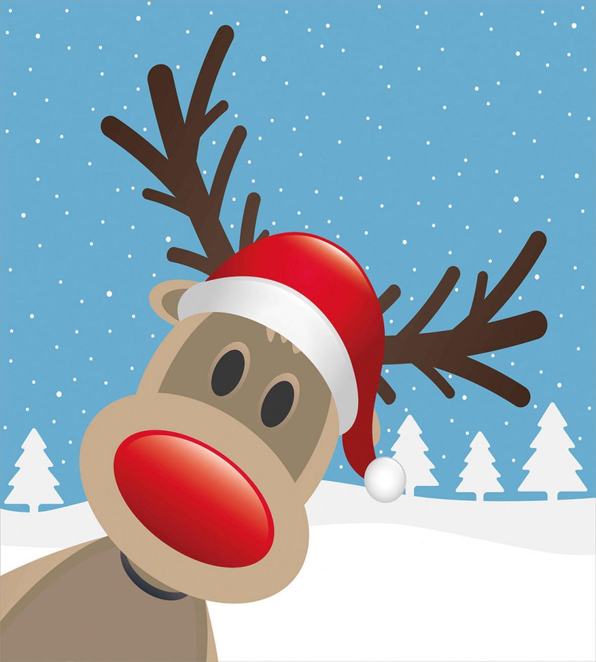 Reindeer Rudolph Hat — Pattern