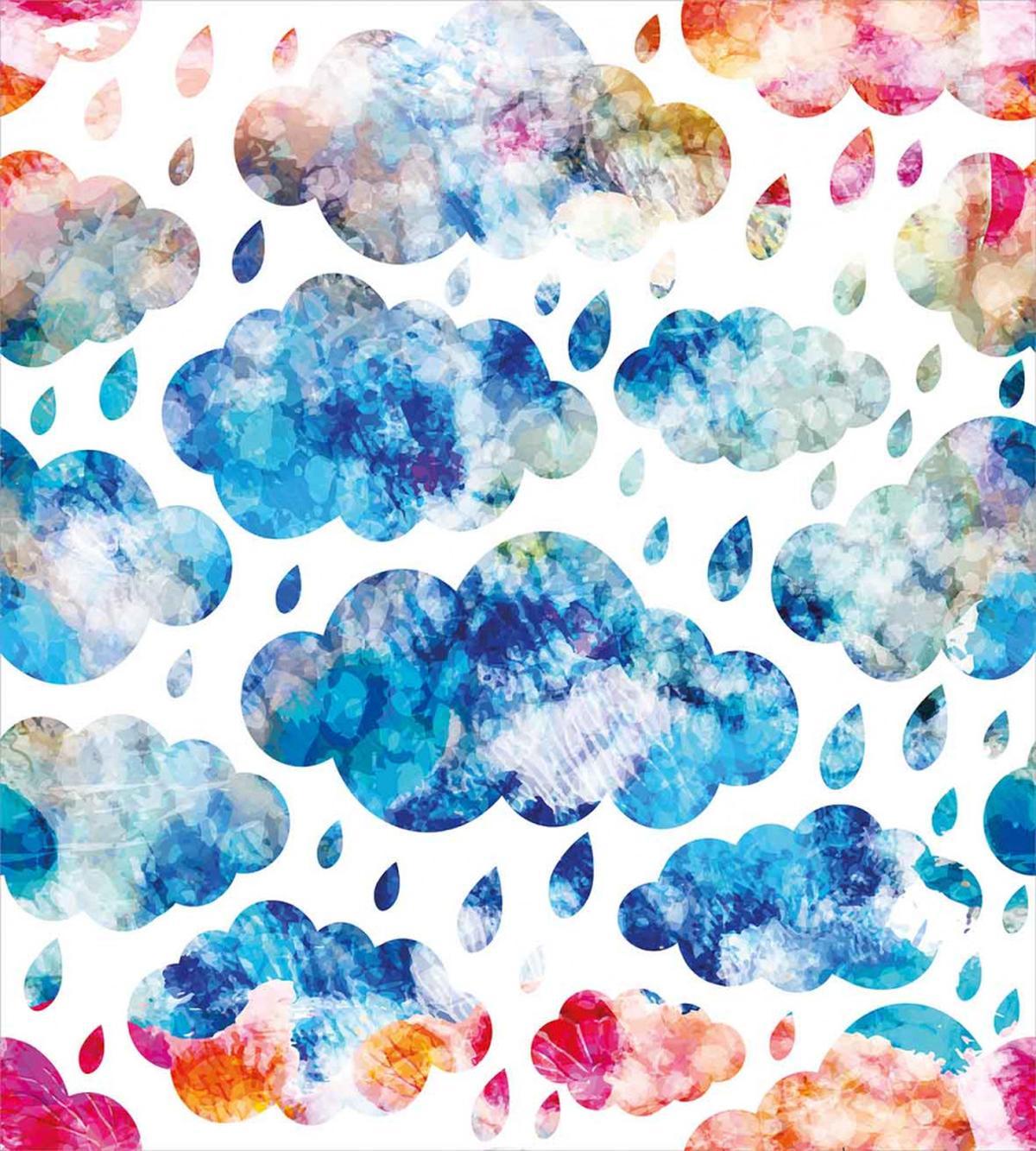 Clouds Raindrops — Pattern