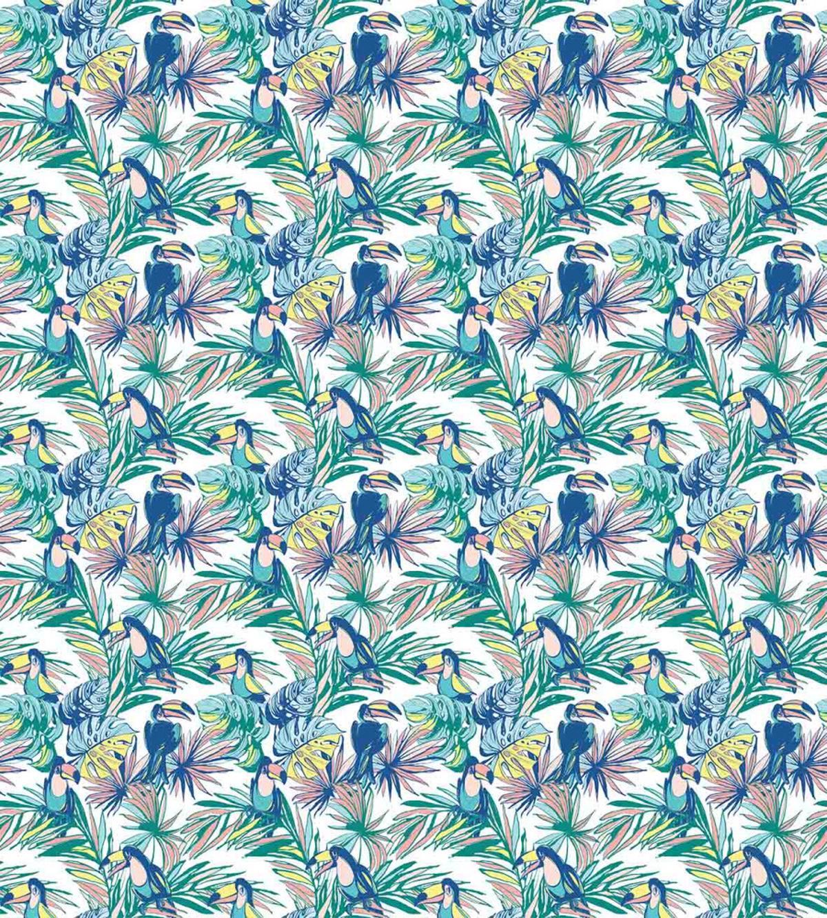 Toucan Bird Monstera Leaf — Pattern