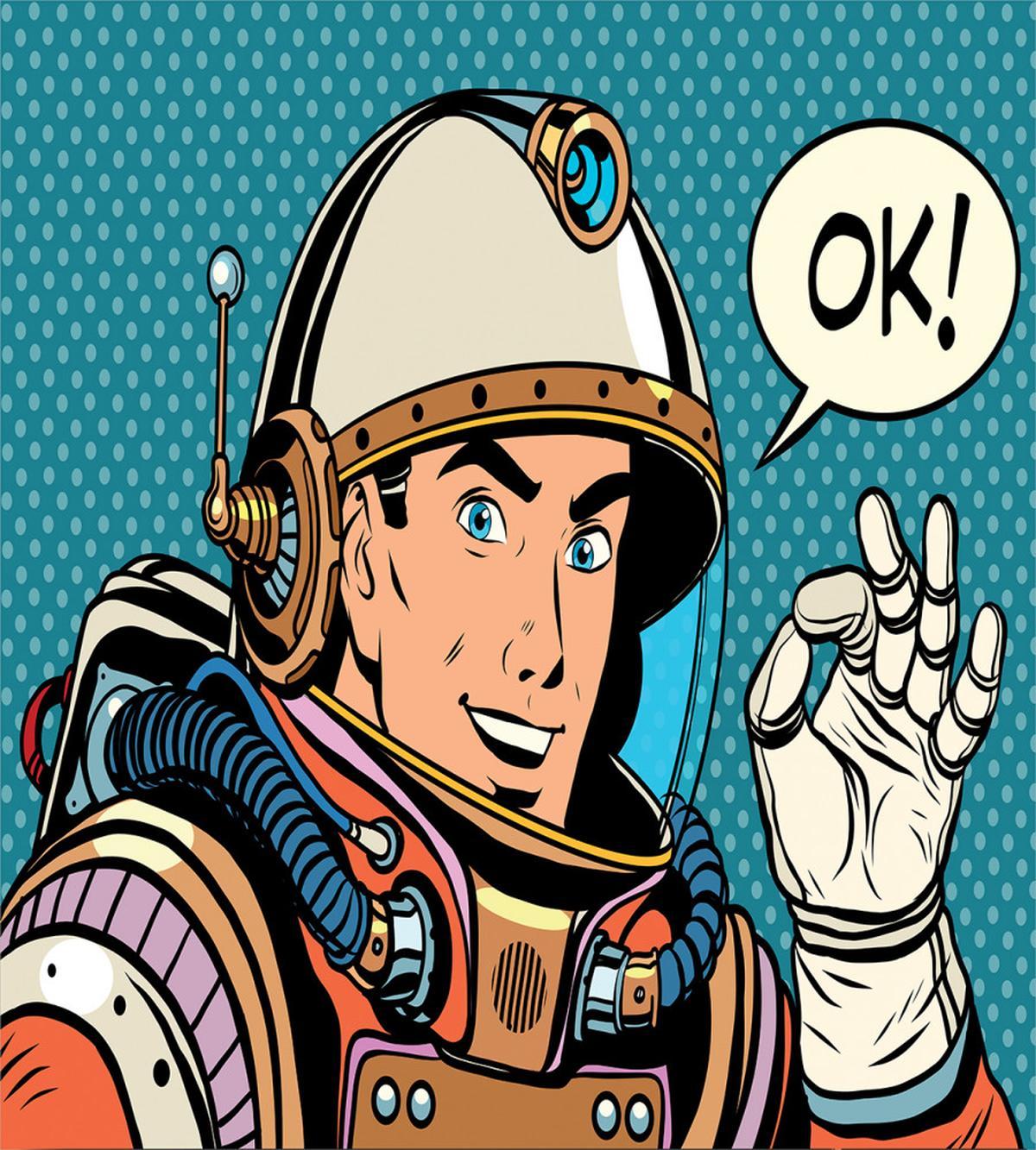 Space Man Gesturing — Pattern