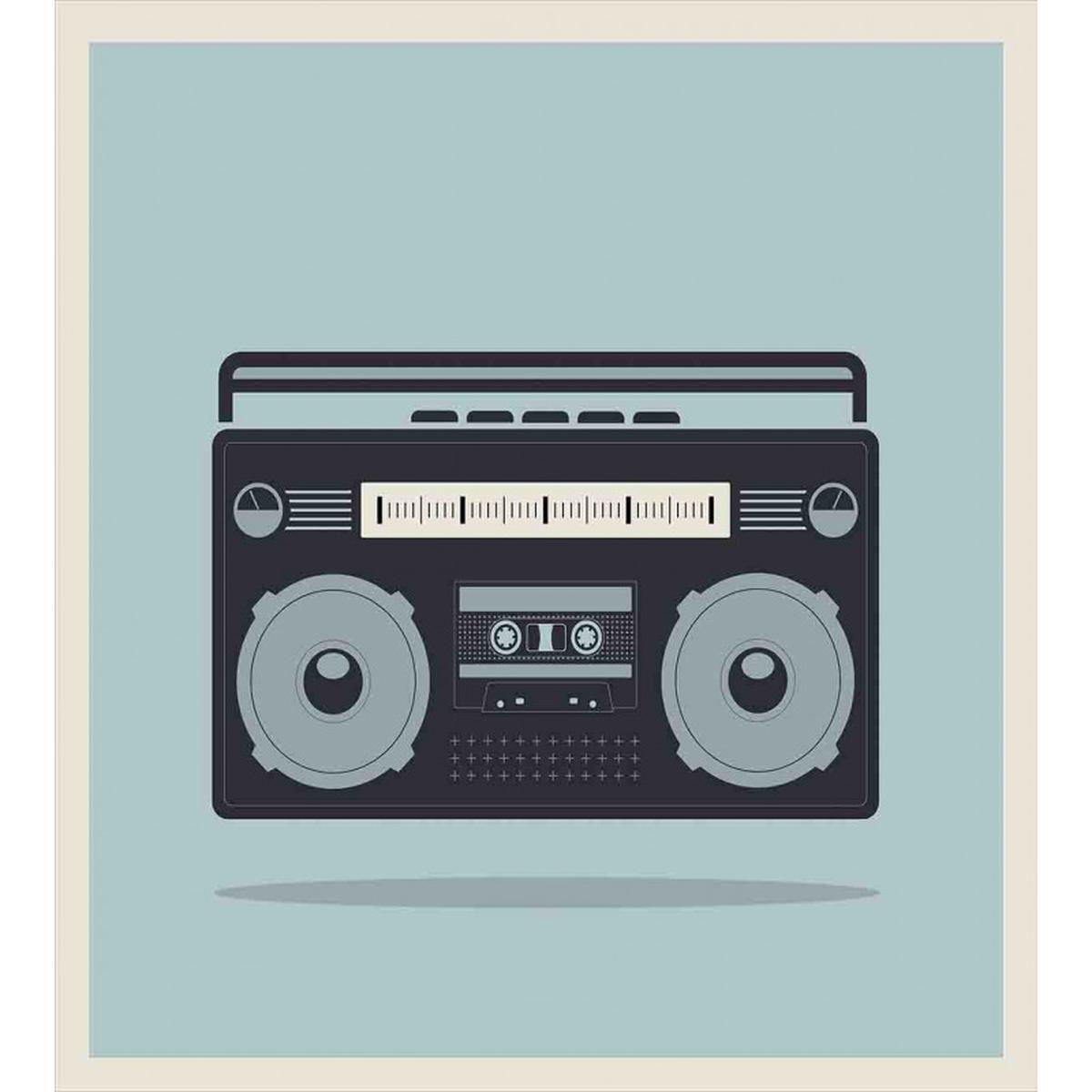 1980s Boombox Image — Pattern