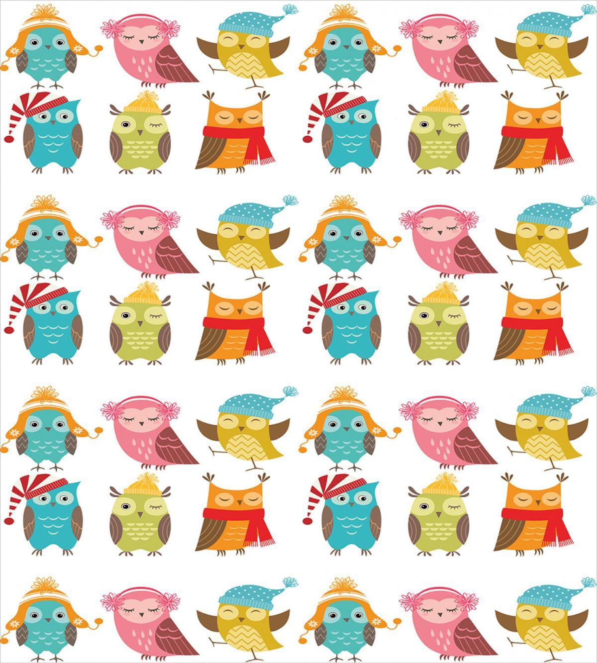 Cartoon Funny Owls — Pattern