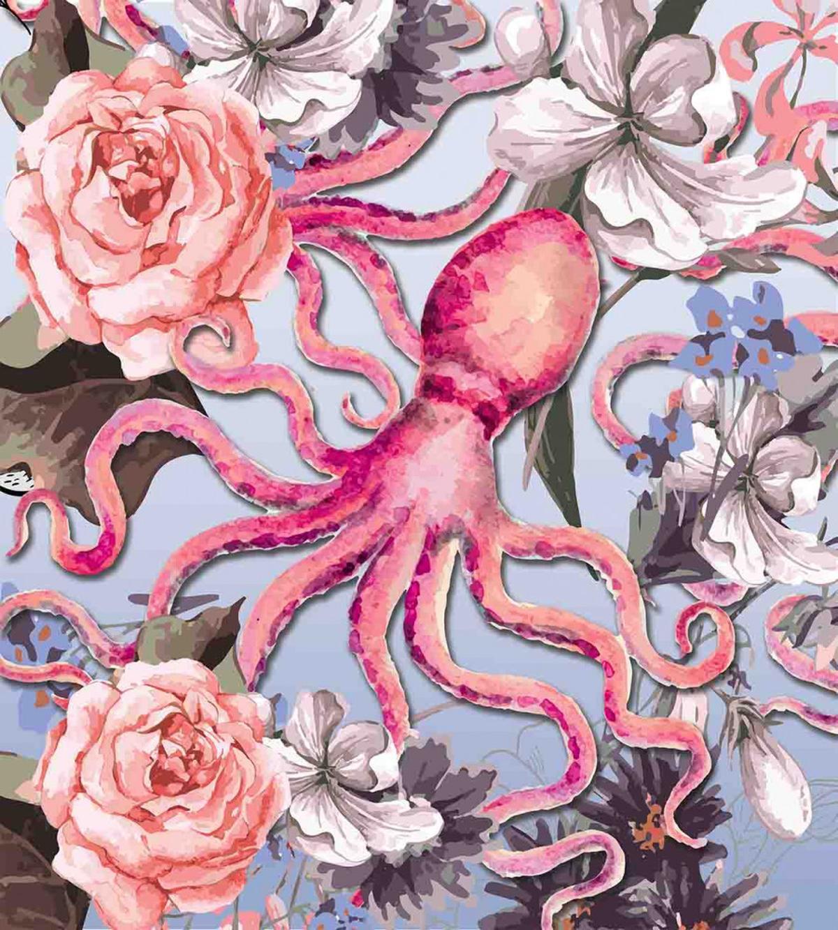 Animal Watercolor Flowers — Pattern