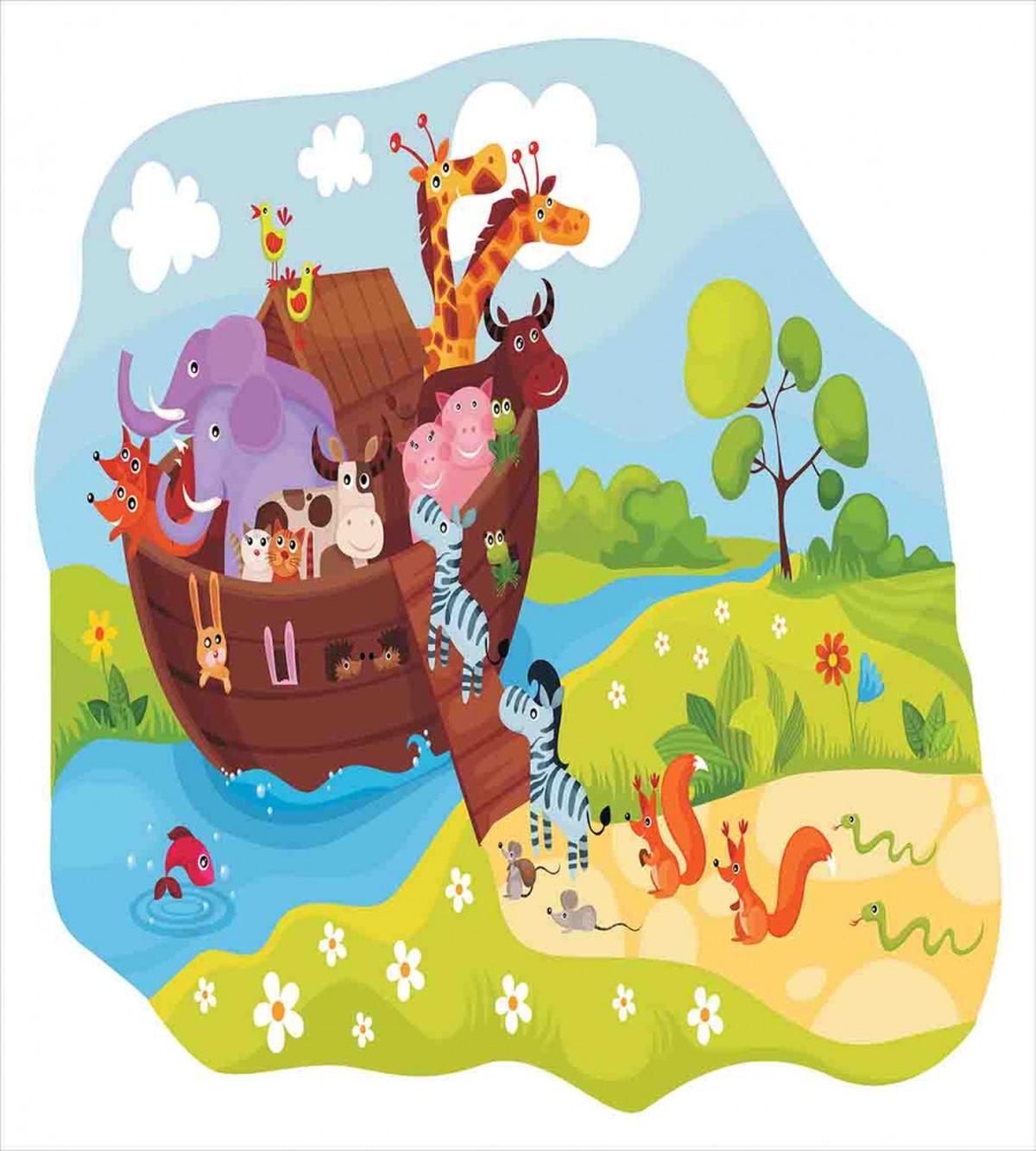 Animals Boarding Ark Motif — Pattern