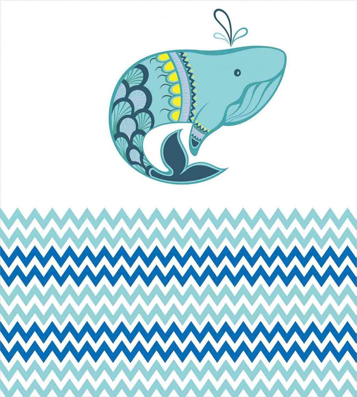 Whale with Zig Zag Pattern — Pattern