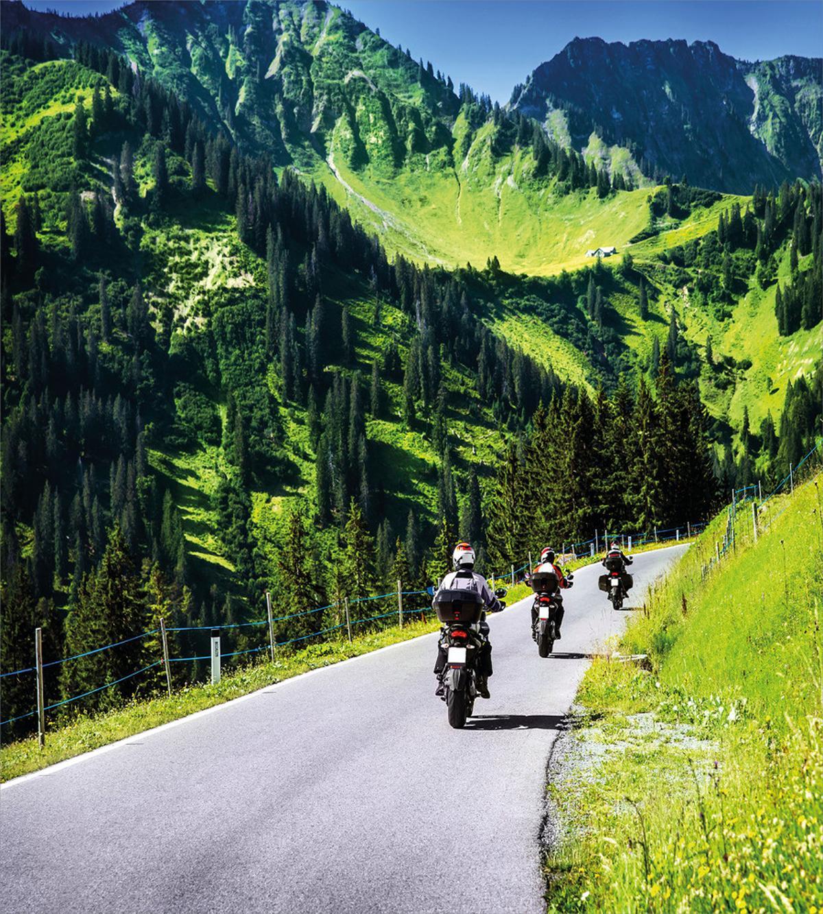 Bike Riders on Mountain — Pattern