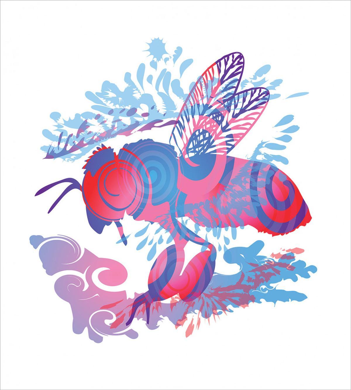 Abstract Bee Design — Pattern