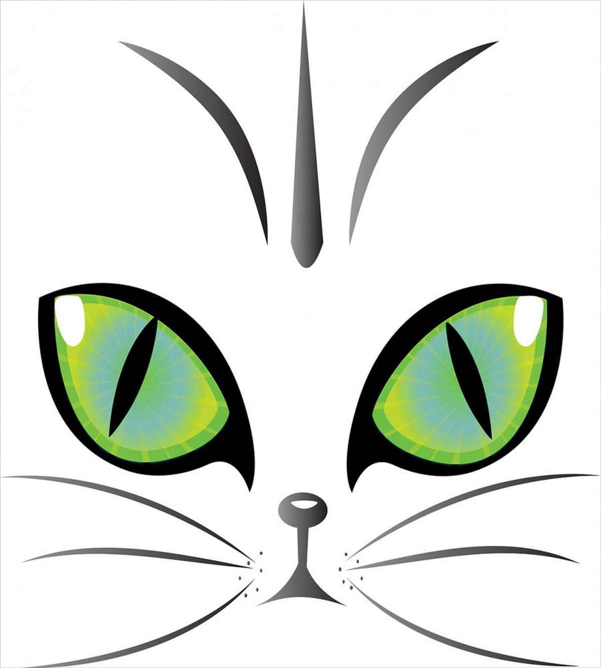Siberian Cat Watchful Face — Pattern