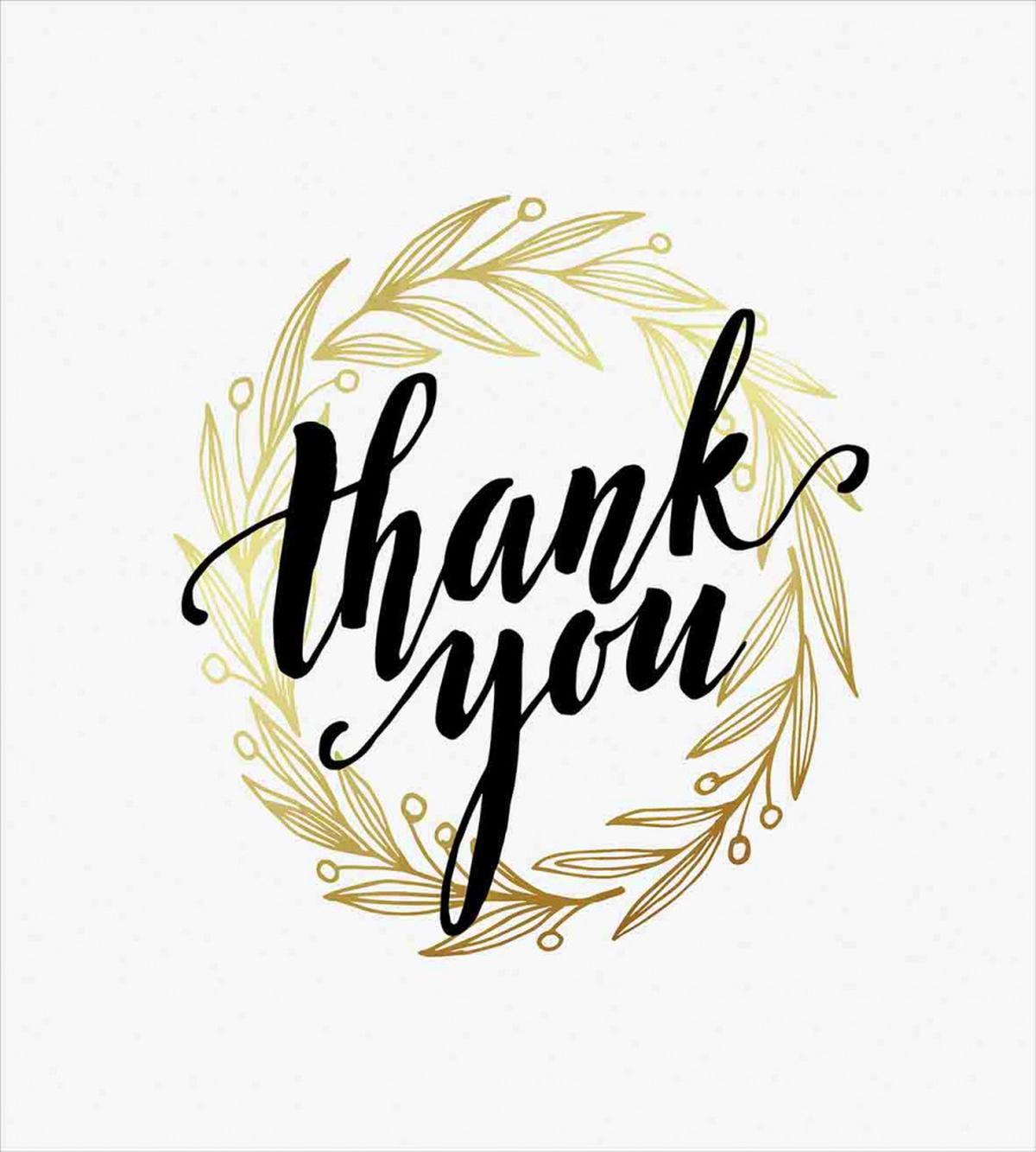Thank You Words Leaves — Pattern