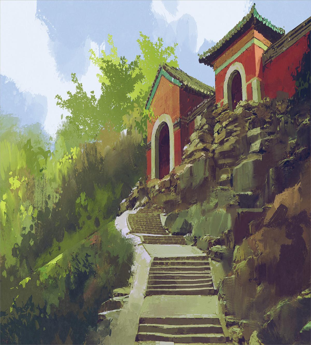 Watercolor House — Pattern
