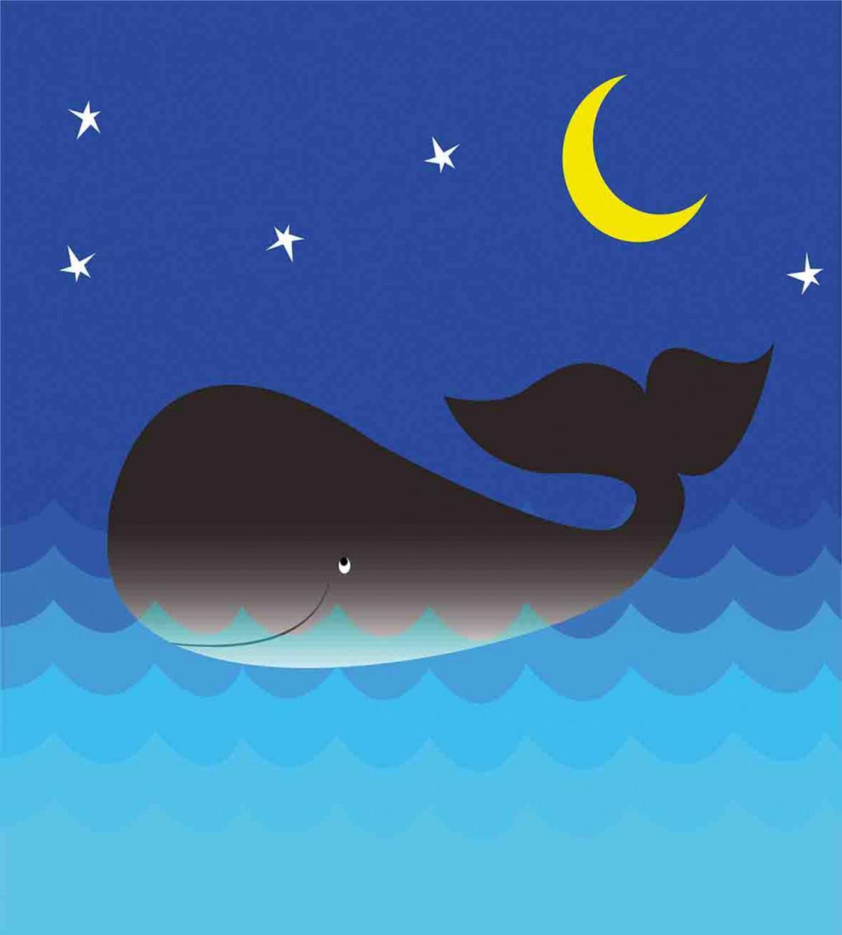 Whale in Ocean and Star — Pattern