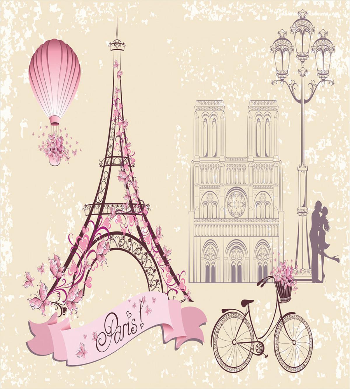Floral Paris Eiffel — Pattern