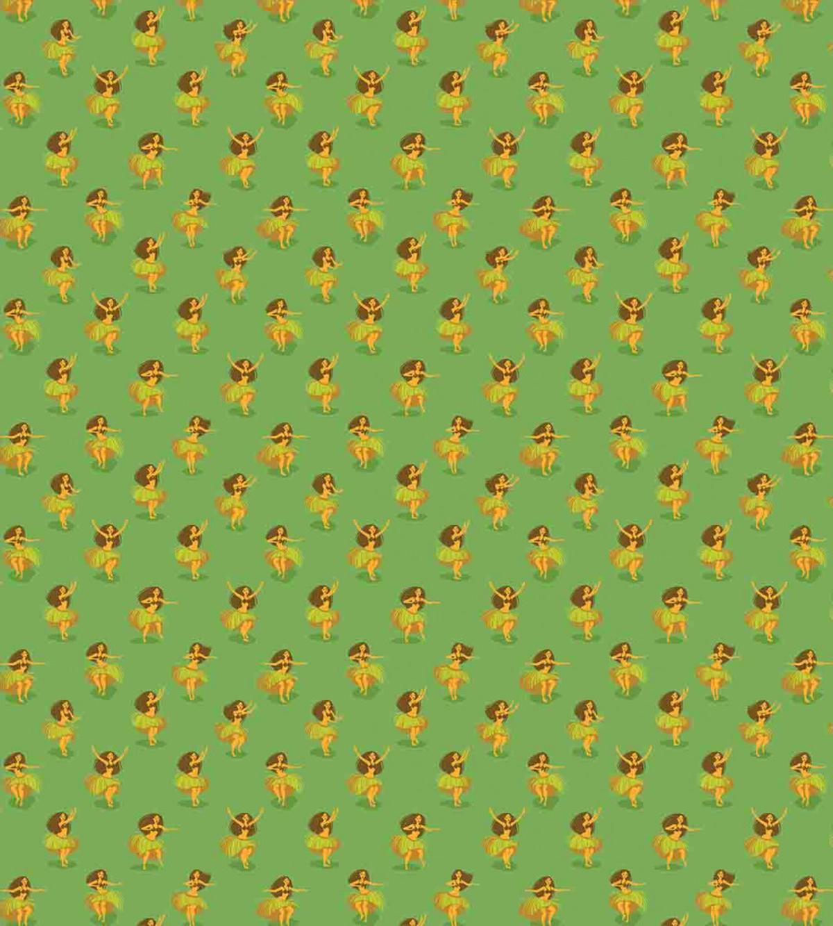 Girls Dancing Grass Skirts — Pattern