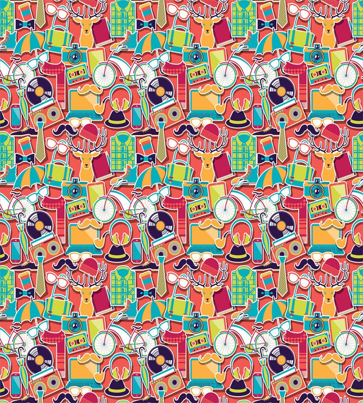 Colorful Retro Elements — Pattern