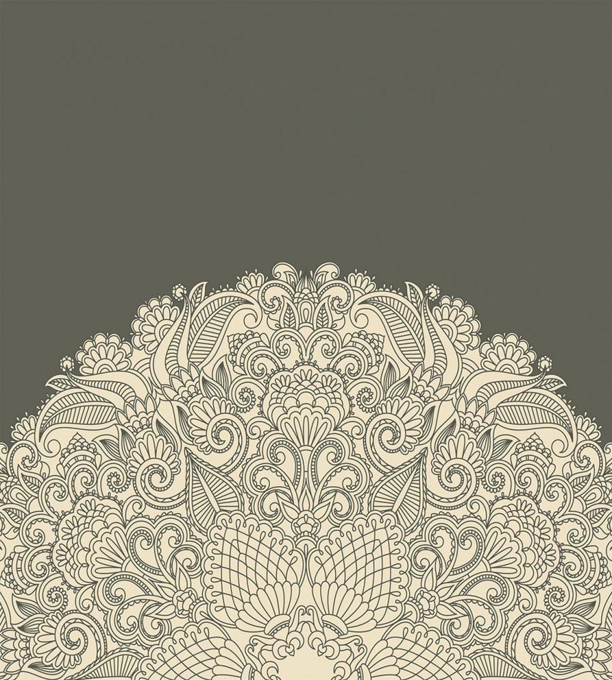 Floral Half Mandala — Pattern