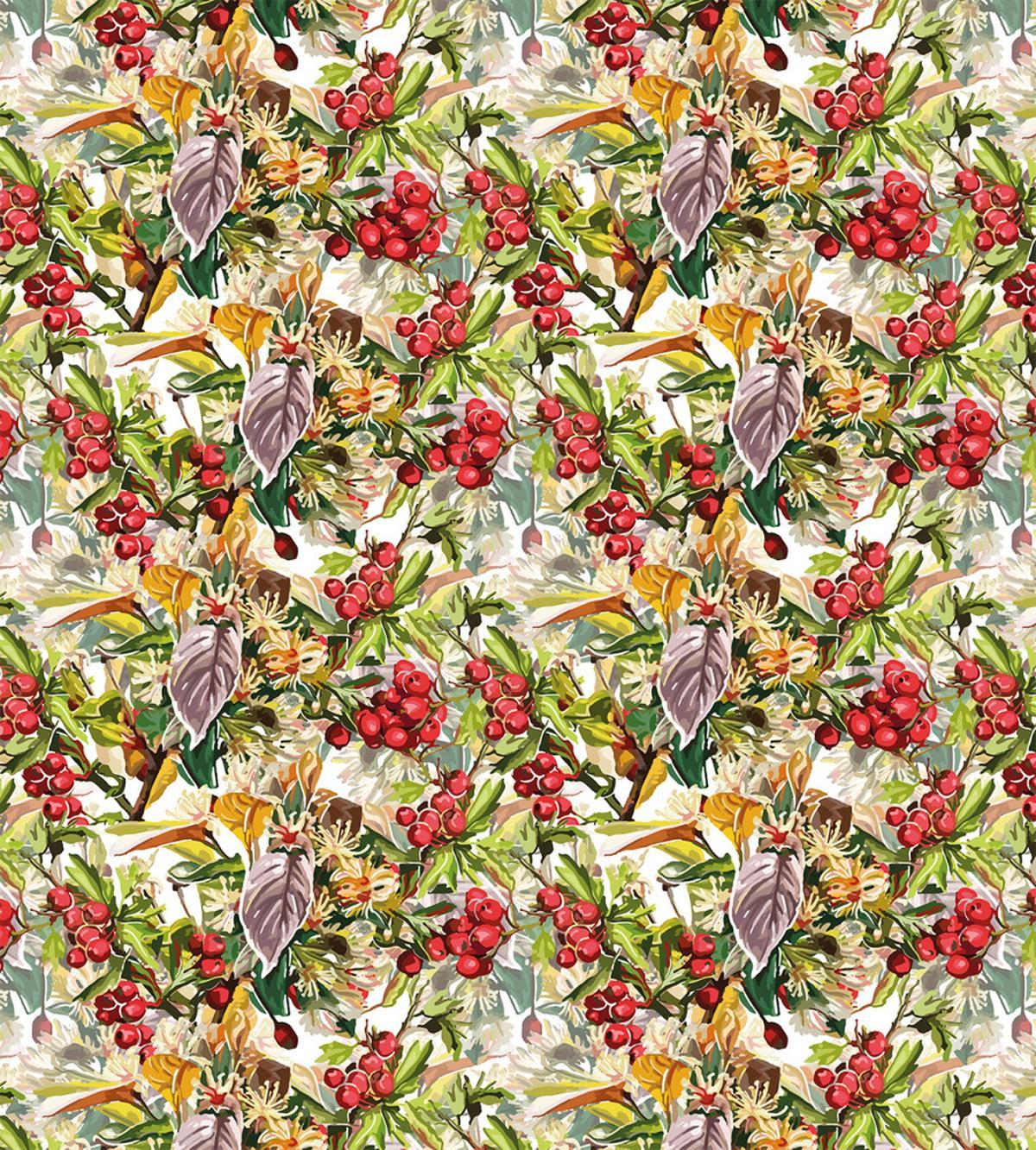 Flower Berries Rustic Art — Pattern