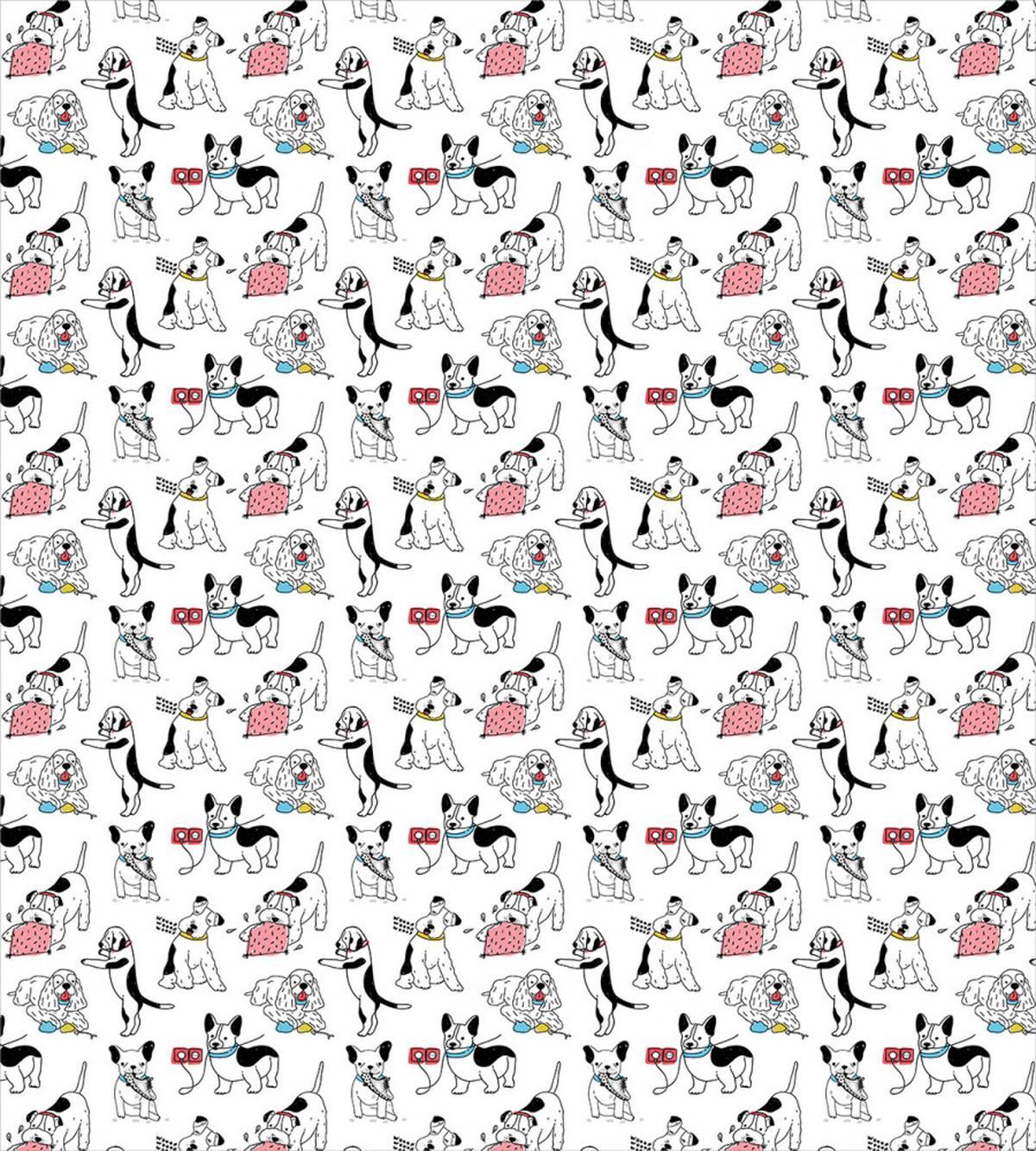 Funny Playful Puppies — Pattern