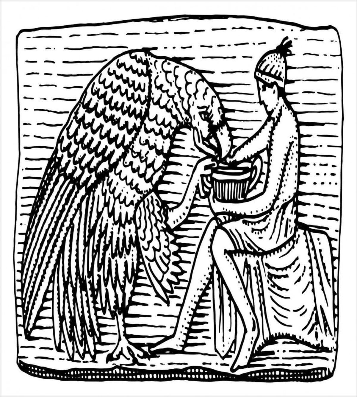 Greek Man and Eagle — Pattern