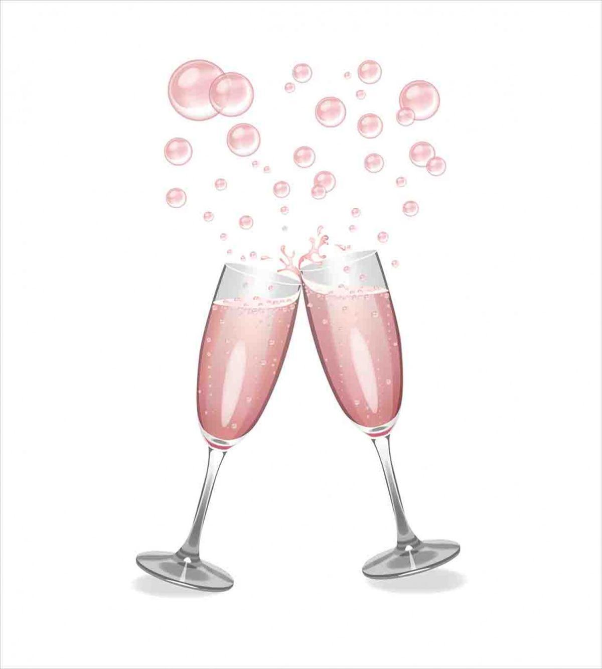 Glasses with Blush Drink — Pattern
