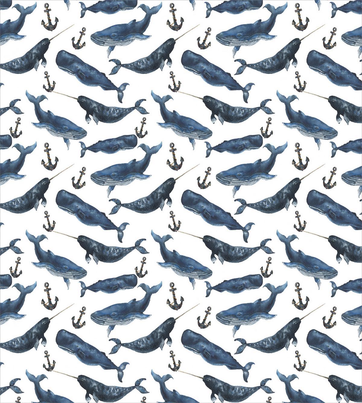 Aquerelle Ocean Whales — Pattern