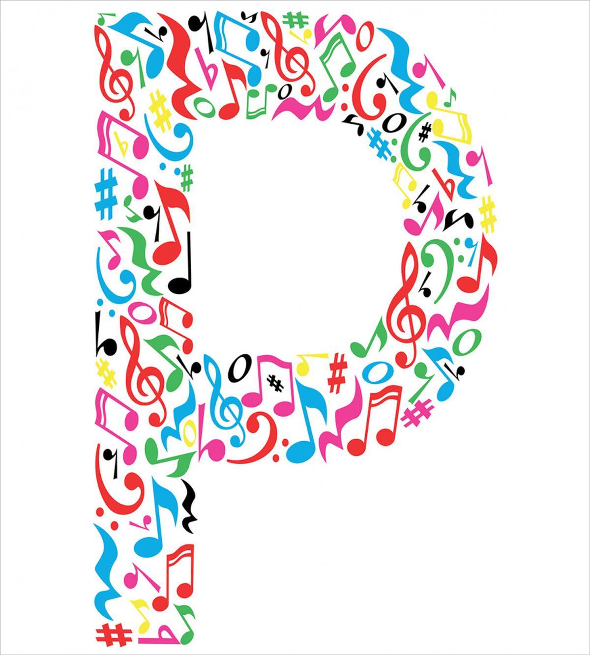 Music Notes Uppercase — Pattern