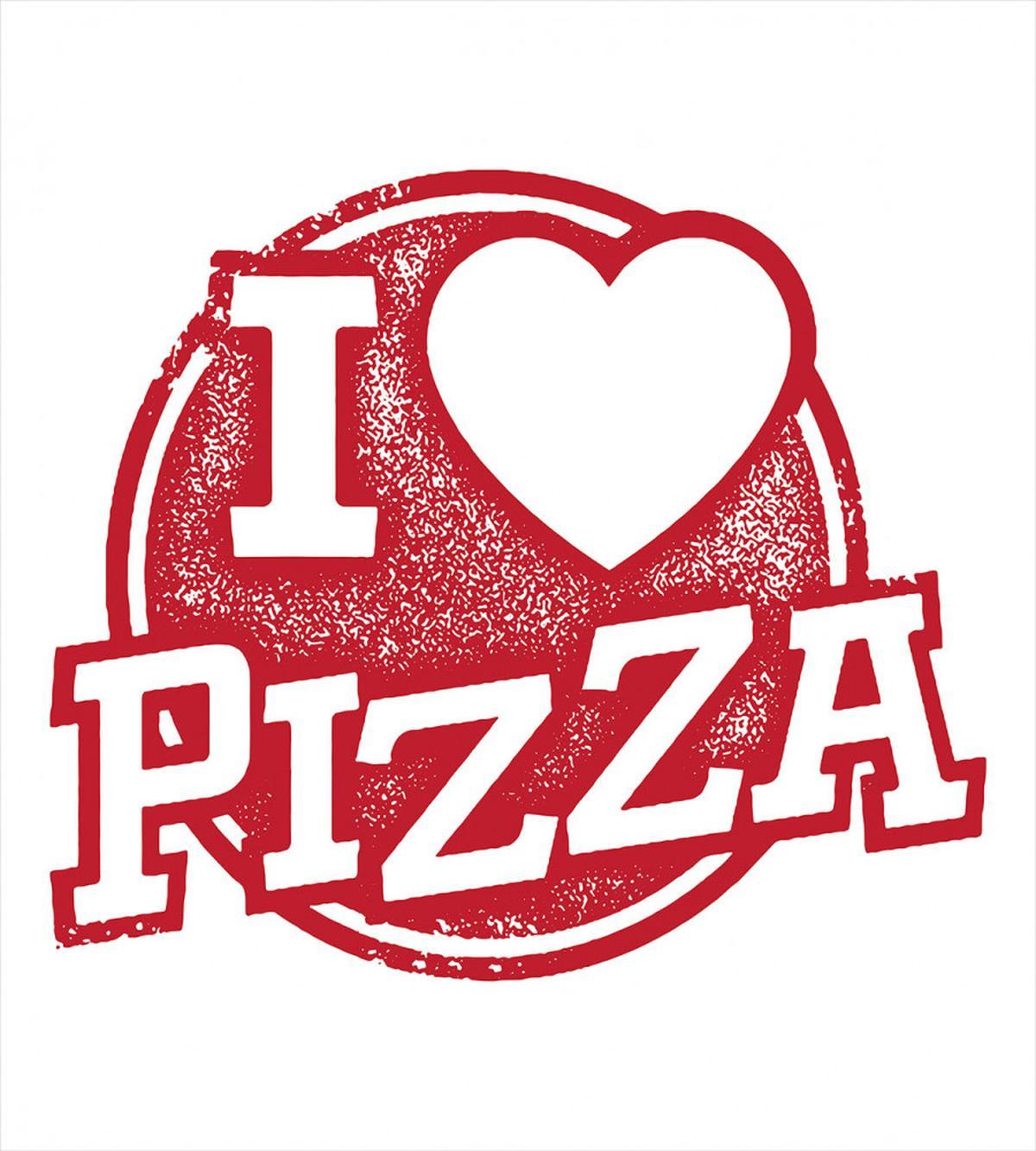 Grunge Love Pizza Lettering — Pattern