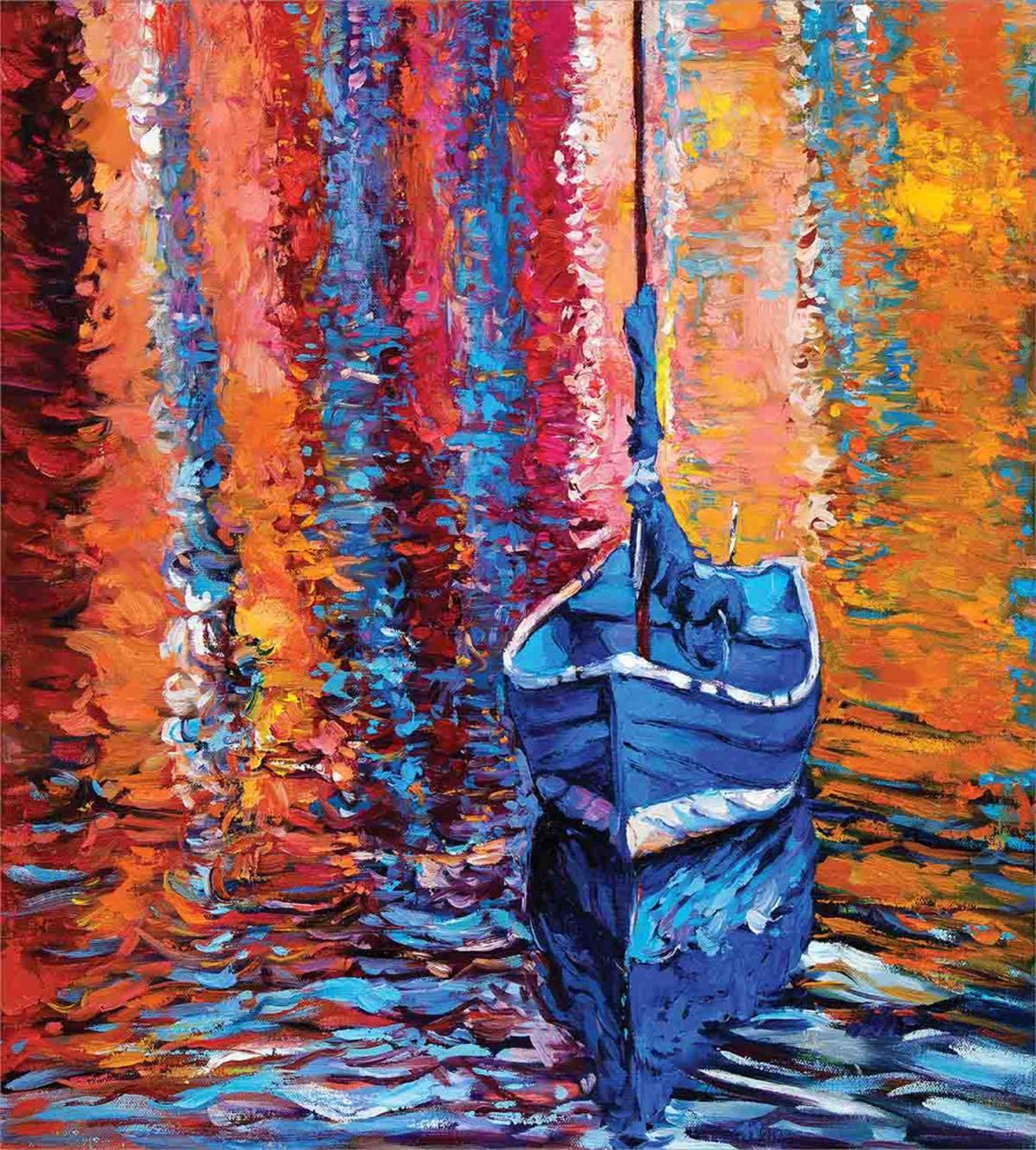 Dark Sea Fishing Boat — Pattern