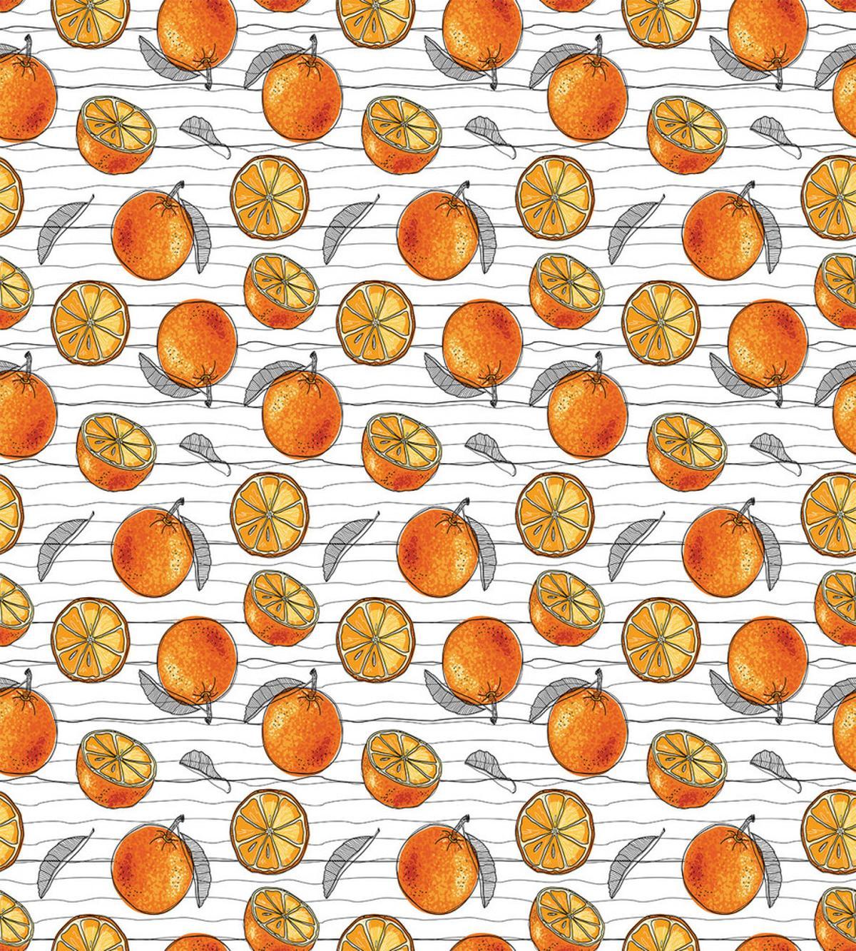 Sketch Lines and Oranges — Pattern