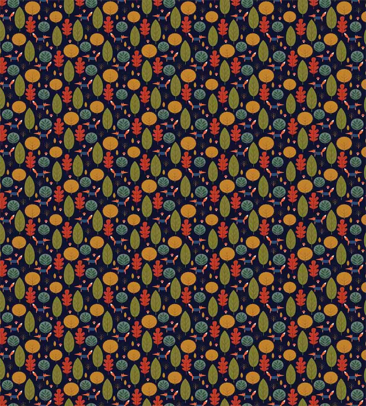 Fox Trees and Mushroom — Pattern
