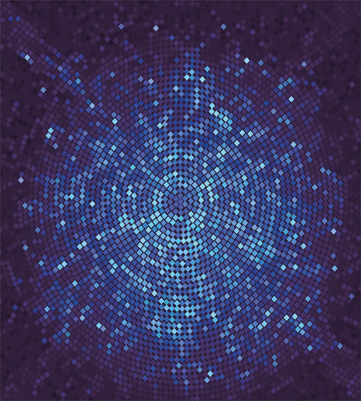 Pixel Mosaic Depth Art — Pattern