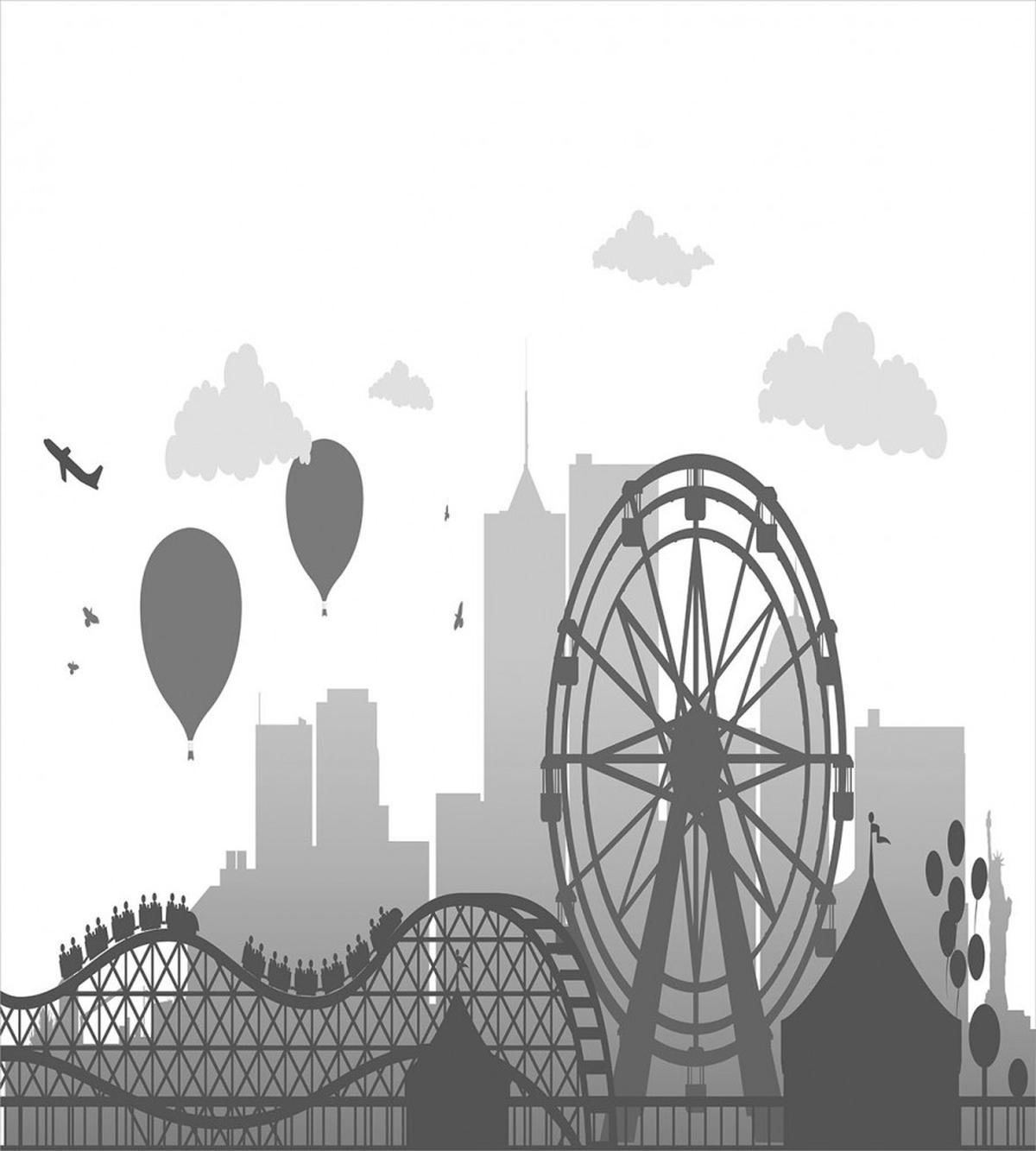 Park Silhouette City — Pattern
