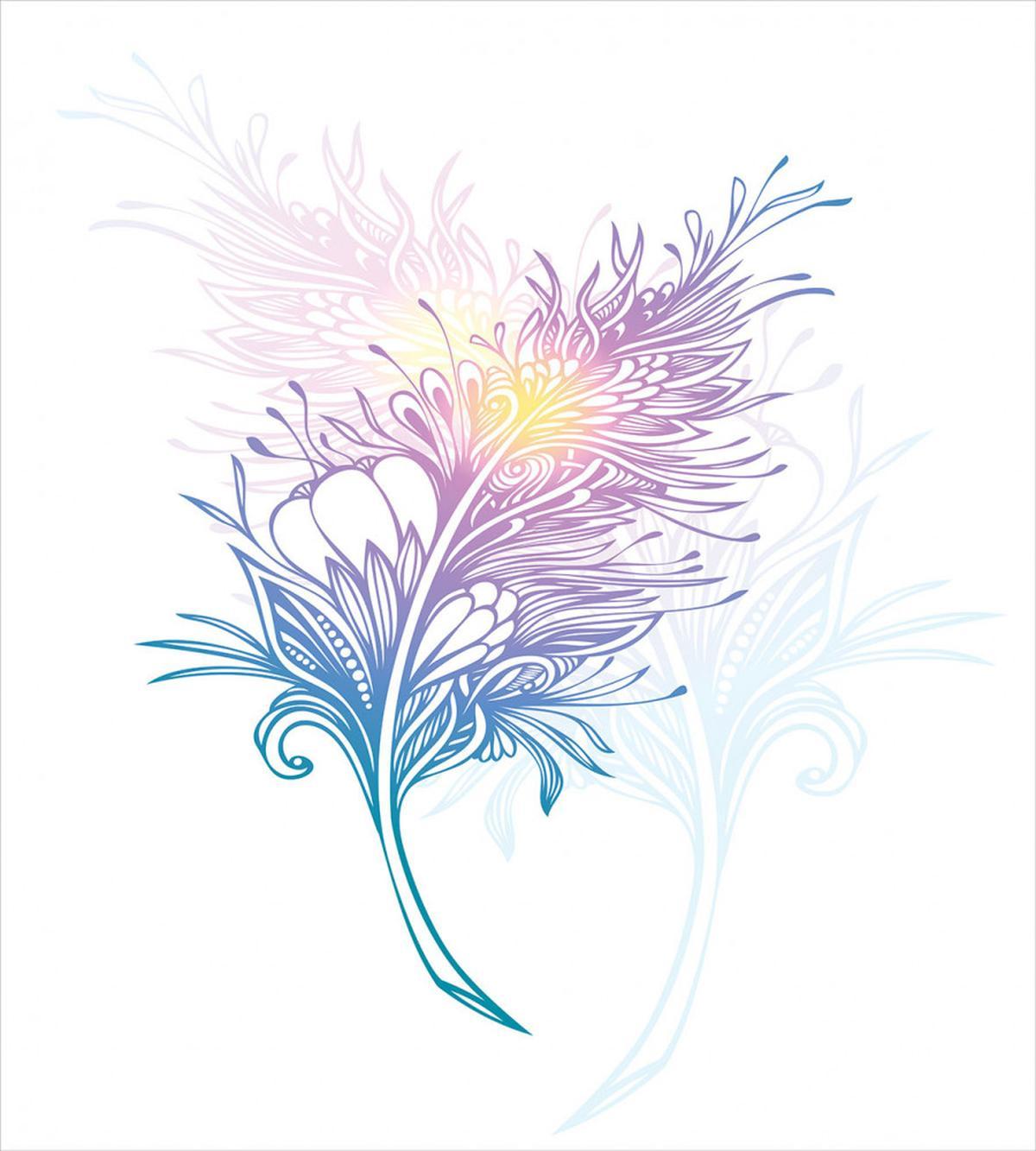 Bohemian Silhouette Plume — Pattern