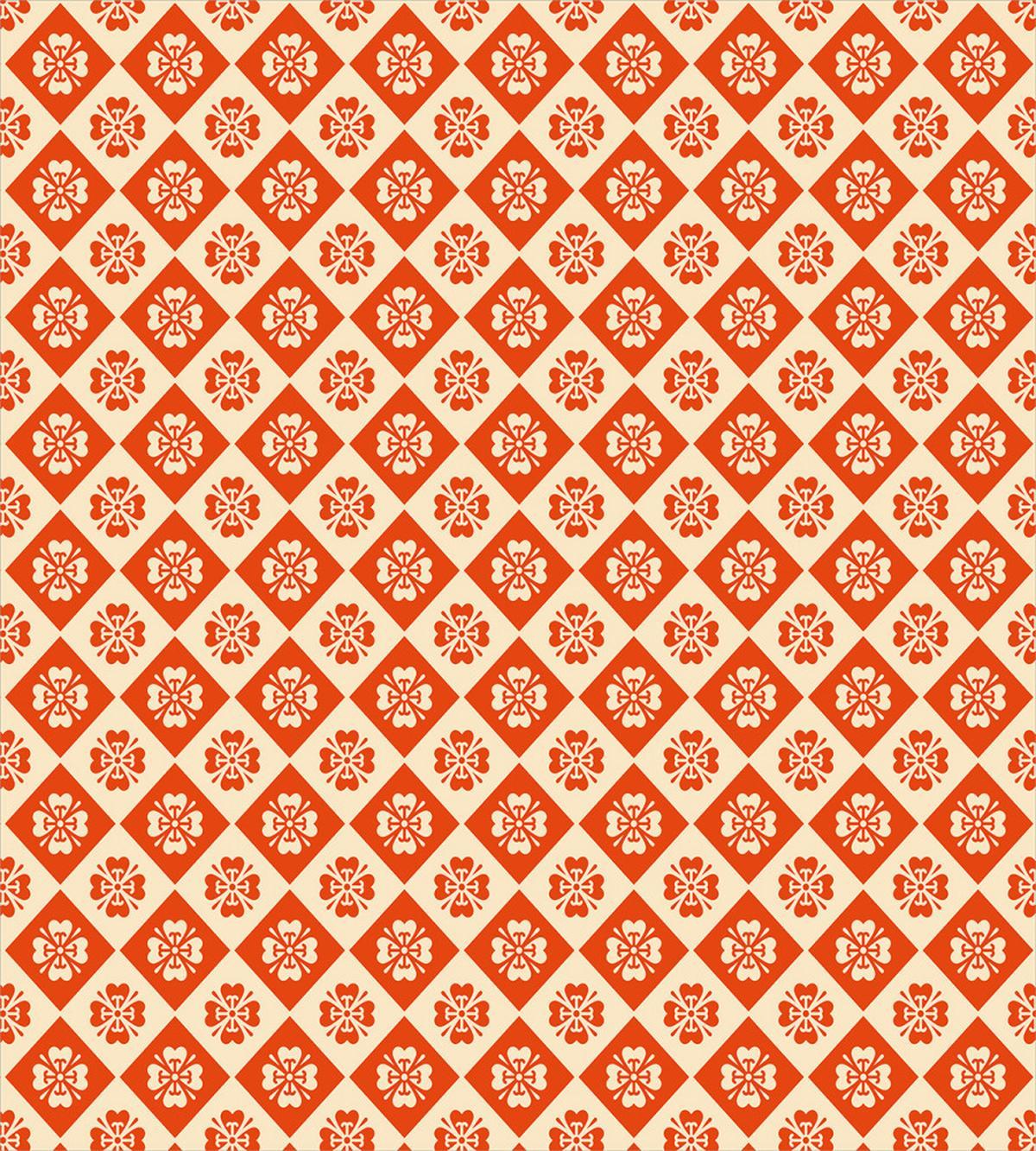 Rhombus Flower Motif — Pattern