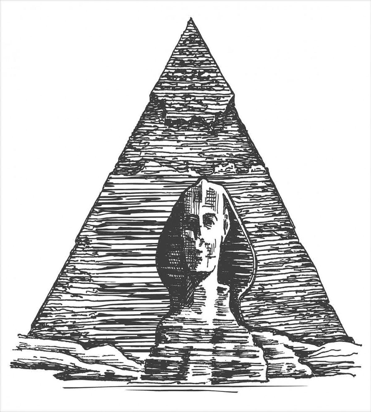 Sphinx Pyramid Sketch — Pattern