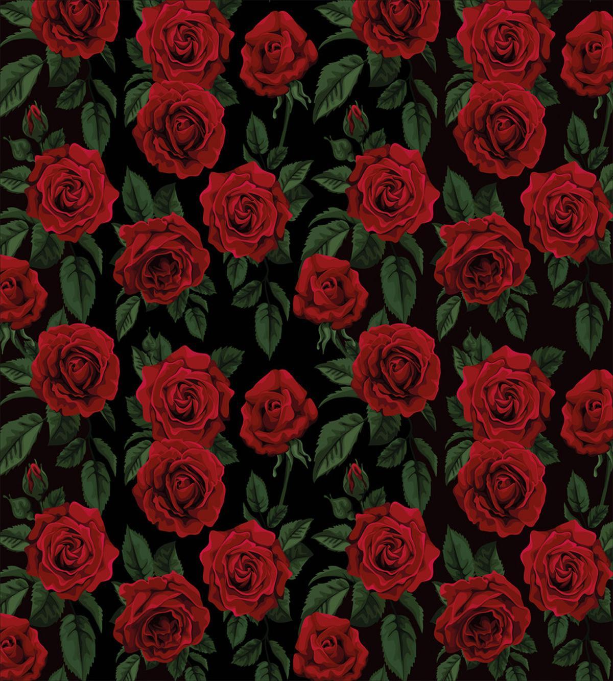 Retro Petals Leaves Growth — Pattern